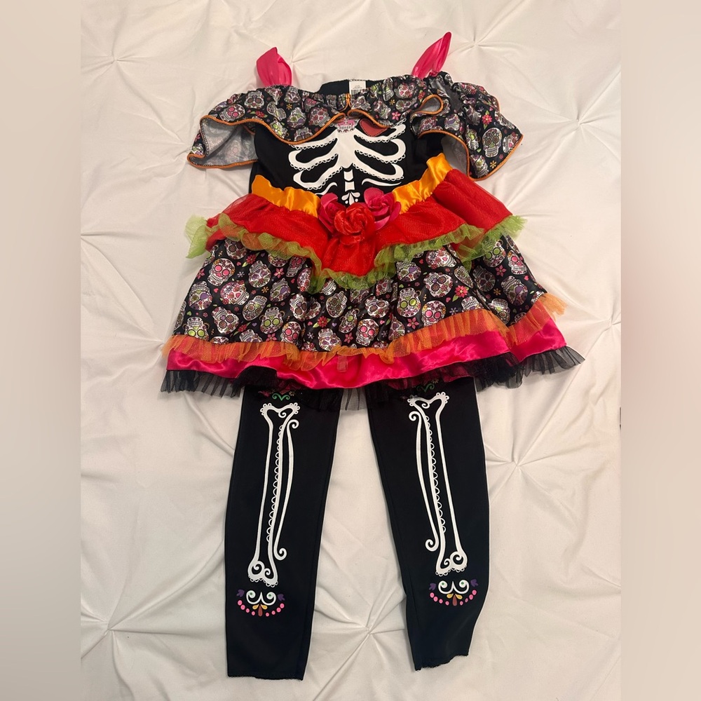 Day of the dead little girl costume size Small